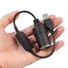 Car Converter Adapter Wired Controller USB to Cigarette Lighter Socket 5V to 12V Boost Power Adapter Cable(Black)