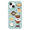 For iPhone 14 Plus Skin Feeling Jelly TPU Hybrid PC Phone Case(Puppy Light Green)