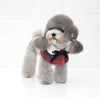 Dog Shawl with Bow Tie, Red Grid, M (20-25cm Neck)