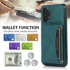 For Samsung Galaxy A32 4G Three-fold Leather Phone Case with Card Slot & Wallet & Holder(Green)