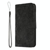 For Samsung Galaxy J8 Skin Feel Embossed Sunflower Horizontal Flip Leather Case with Holder & Card Slots & Wallet & Lanyard(Black)