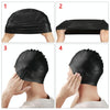 Silicone Ear Protection Waterproof Swimming Cap for Adults with Long Hair(Red)