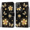 For Alcatel 3X 2020 Coloured Drawing Cross Texture Horizontal Flip PU Leather Case with Holder & Card Slots & Wallet & Lanyard(Gold Diamond Butterfly)