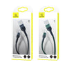USAMS US-SJ448 U55 2A 8 Pin Aluminum Alloy Weave Charging Cable, Length:1m (Black)