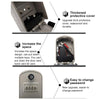 Secure Key Safe Box - Weatherproof, Double Access (Black)