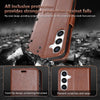 For Samsung Galaxy S24 5G AZNS Sheepskin Texture Flip Leather Phone Case(Brown)
