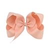 5 PCS 6 Inch Colorful Kids Girls Big Solid Ribbon Hair Bow Clips(8)