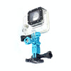 Action Camera Universal Aluminum Alloy Three-way Adjustment Arm 360 Degree Adapter(Blue)