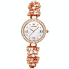 OLEVS 9958 Women Adjustable Drawstring Bracelet Quartz Watch(White + Rose Gold)