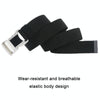 Outdoor Leisure Aluminum Alloy Safety Buckle Belt, Length: 125cm(Dark Khaki)