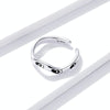 S925 Sterling Silver Simple Footprint Women Open Ring