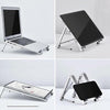 Metal Laptop Stand Computer Cooling Folding Mini Flat Raised Bracket(Silver)