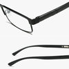 Simple Matel Frame Reading Glasses Hyperopia Eyeglasses +3.00D(Gun-color)