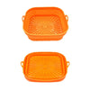 Air Fryer Grill Mat High Temperature Resistant Silicone Baking Tray, Specification: Square Orange