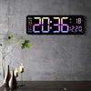 5526 LED Digital Display Electronic Wall Clock Multifunctional Countdown Alarm Clock(B Green)