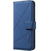 For Samsung Galaxy A26 Geometric Pattern RFID Leather Phone Case(Blue)
