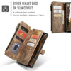 For Samsung Galaxy S25 Ultra 5G CaseMe C30 Card Slots Zipper Wallet Leather Phone Case(Brown)