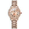 OLEVS 9943 Women Diamond Waterproof Quartz Watch(Rose Gold Roman)