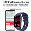 Smart Watch Ring ECG Temperature Heart Rate Blood Pressure Health Bluetooth Talking Watch, Color: Red Silicone
