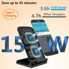 15W Desktop Wireless Charger Mobile Phone Wireless Fast Charging Bracket(Black)