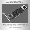 PCI-E X16 to M.2 M-key NVME X4 SSD RAID Array Expansion Adapter Support 2242/2260/2280/22110(PH44Plus)