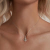 S925 Sterling Silver Plated with Platinum Anchor Pendant Necklace(BSN393)