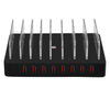 X6 96W 2.4A 8 USB Ports Smart Charger with Detachable Bezel, EU Plug(Black)