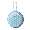 Children Silicone Shampoo Brush Scalp Massage Comb Hangable Hair Washing Comb(Blue)