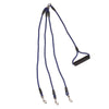 3-in-1 Nylon Dog Lead, Triple Lead for Dogs, Blue, 124cm