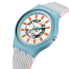 SANDA 3207 Fashion Waterproof  Electronic Sports Watch(Blue+White)