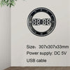 DS-3688L Living Room 3D Wall Clock Big Screen LED Electronic Clock, Colour: Second Light Black+Green