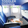 79 x 44cm Kids Airplane Seat Extender Portable Travel Seat Cushion(Black)