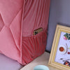 Bedside All-Inclusive Anti-Collision Quilted Thick Fabric Protective Cover, Size: 60x180cm(Eight Petals Pink)