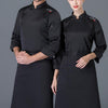 Long Sleeve Chef Clothes Overalls, Size:4XL(Black)