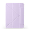 For iPad Pro 12.9 2022 / 2021 / 2020 Fixed Buckle Magnetic Deformation Leather Tablet Case(Purple)