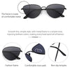 Cat Eye Sunglasses Current Trigonal Light coloured Lens Sunglasses(Yellow)