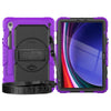 For Samsung Galaxy Tab S9 / S9 FE Silicone + PC Tablet Case(Purple+Black)