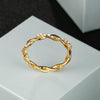 Woman Classical Cubic Zirconia Twist Shape Ring, color:gold(8)