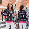 Casual Christmas Snowman Pullover Sweater Women Cartoon Knitwear, Size: XL(Snowman)