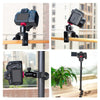 PULUZ Heavy Duty C Clamp Camera Clamp Mount with 1/4 inch Screw for GoPro, Insta360, DJI and Other Action Cameras(Black)