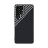 For Samsung Galaxy S25 Ultra 5G ABEEL C Carbon Fiber Series 6D Micro Relief MagSafe Phone Case(Black Grey)