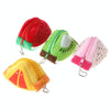 Triangle Plush Fruit Creative Three-dimensional Cute Children Change Bag Key Bag Gift(Dragon Fruit)