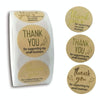 Roll Kraft Paper Hot Stamping Thanks You Baking Sticker Label, Size: 2.5cm / 1 inch(D-03)