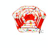 Folding Portable Baby Polka Dot Hexagon Indoor Ball Pool Game Fence 1.2 m in Diameter
