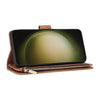 For Samsung Galaxy S25+ 5G Multifunctional Frosted Zipper Wallet Leather Phone Case(Brown)