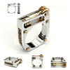Mechanical Two-Tone Ring Gear Novelty Jewelry Ring, Size: 6