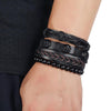 TZ486 Personality Retro Woven Leather DIY Combination Bracelet(4 In 1)