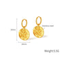OPK GE915 1pair Stainless Steel Rose Shape Earrings