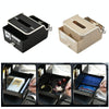 Car Tissue Box Multifunction Cup Holder Armrest Box Storage Box(Beige)