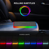 2 In 1 15W Car Mobile Phone Wireless Charger Non-slip Mat with Colorful Light USB Cable 0.3m